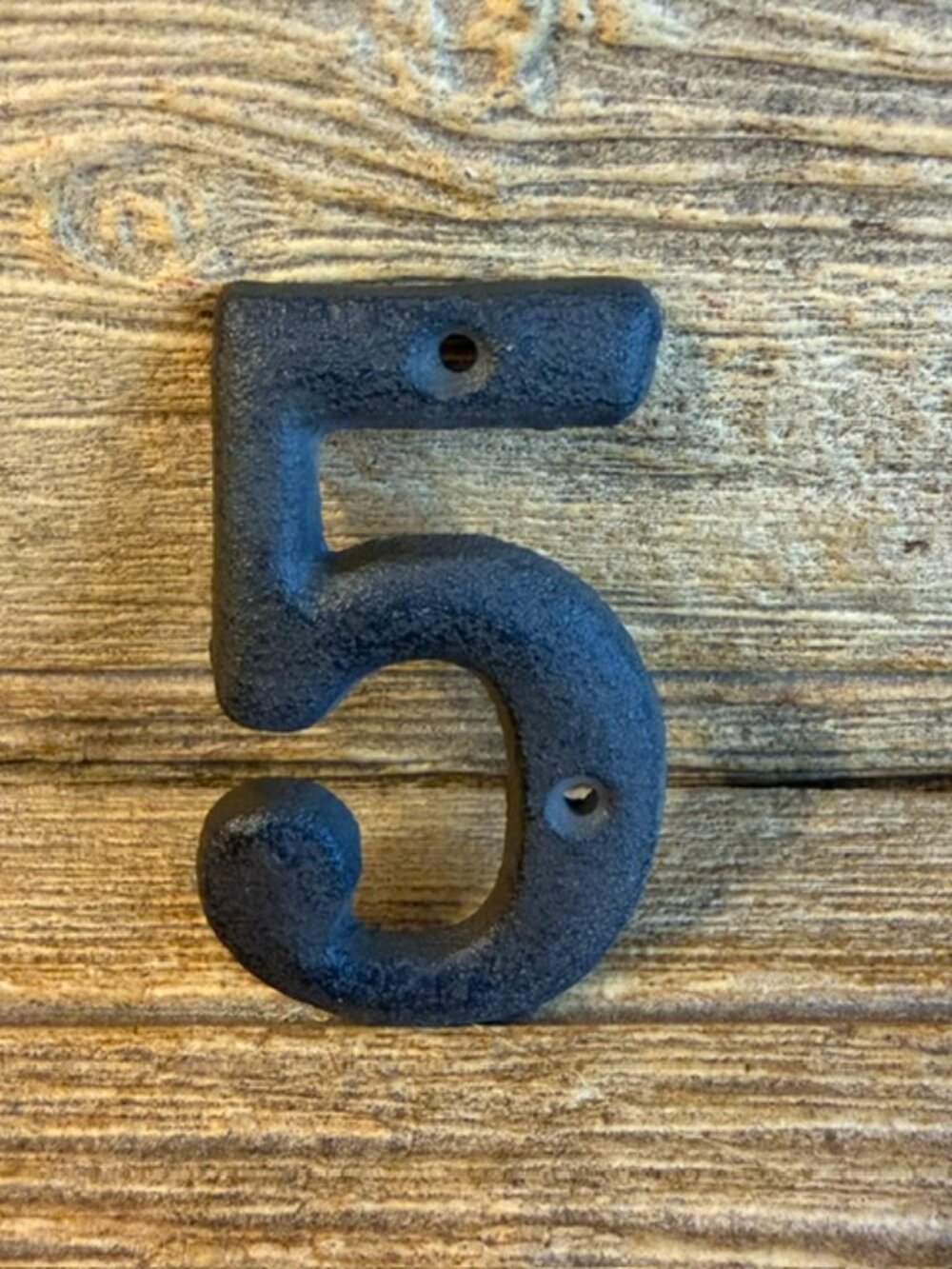 Number "5" (Five) House Address Number Solid Cast Iron 3 5/8" tall 13021-5
